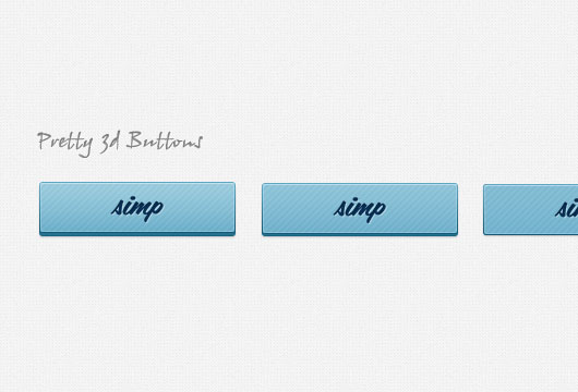 3 State 3D Web Buttons (Psd)