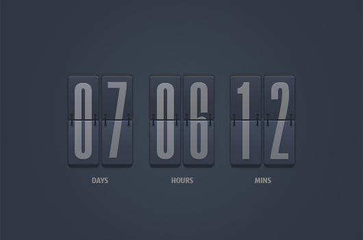 Countdown Flip Clock (Psd)