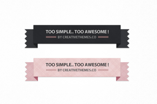 2 Pretty Modern Ribbons (Psd)