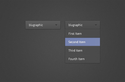 Dark Drop Down Menu (PSD)