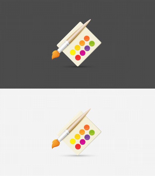 Sexy Watercolor & Paint Brush Icon Illustration (Vector)