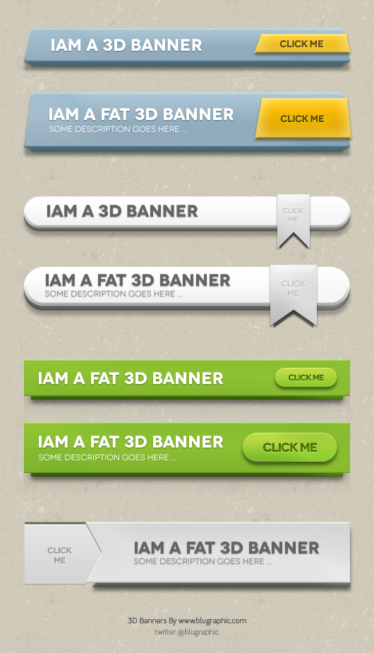 3D Web Banners (Psd)