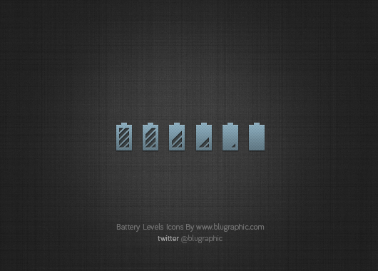 Battery Levels Icons (Psd)