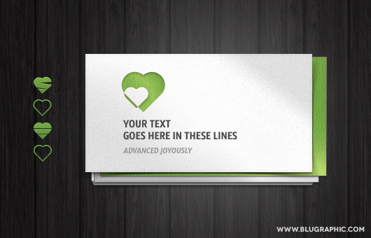 Heart Card / Icons Template (Psd)