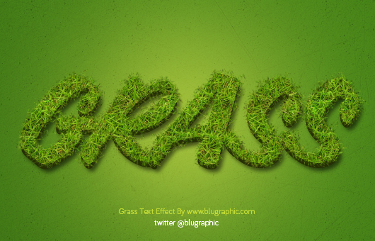 Grass Text Effect Action (Psd / Atn)