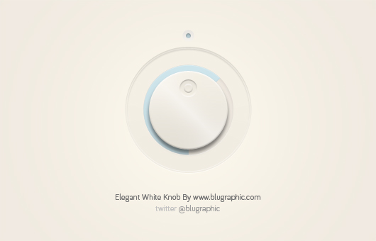 Elegant White Knob (Psd)