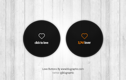 Love Count Buttons (Psd)