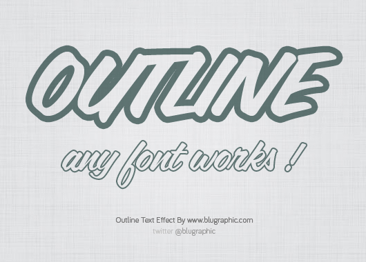 Outline Font Blugraphic