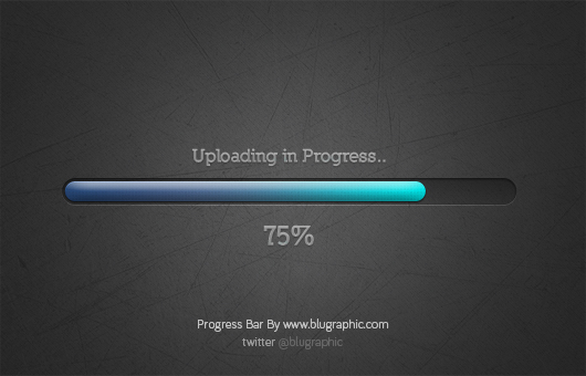 Blue Gradient Progress Bar (Psd)