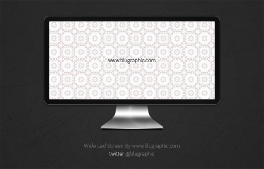 Wide LED Monitor Screen (Psd)