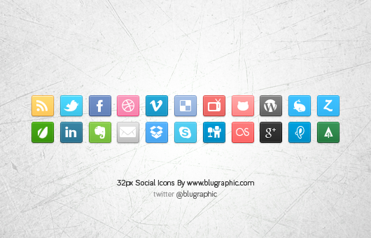 22 Social Media Icons (Vector / Psd)