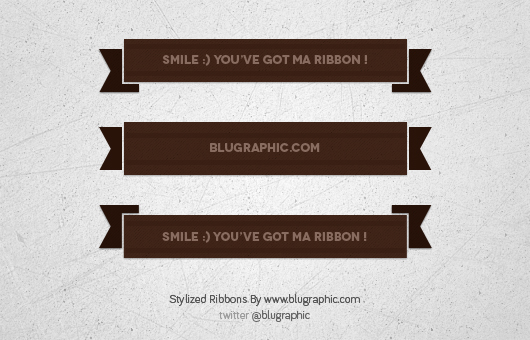 3 Stylized Ribbons (Psd)