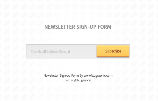 Subscribe to Newsletter Form (Psd)