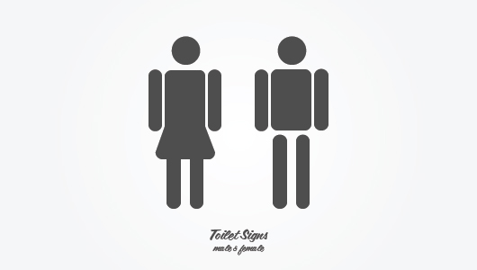 Toilet / Bathroom Signs (Male & Female)