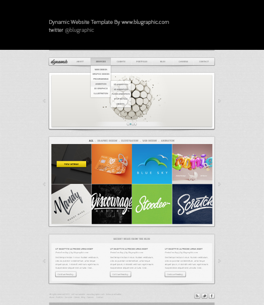 Dynamic : Free General Website Template (Psd)