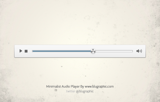 Minimalist Audio Player (Psd)