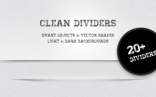 21 Clean Web Separators (Psd)