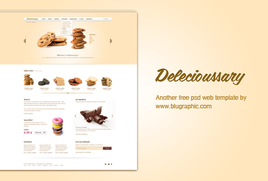 Delecioussary – Cookies Website Template (Psd)
