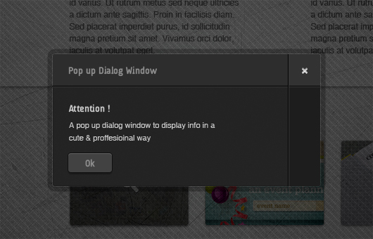 Popup Dialog Window (Psd)