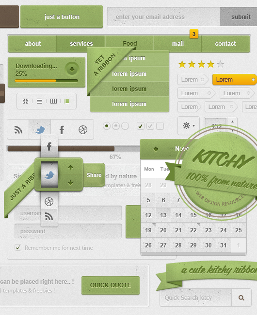 Kitchy Ui Kit – Restaurant & Food Theme (Psd)