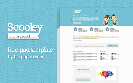 Primary School Website Theme (Psd)