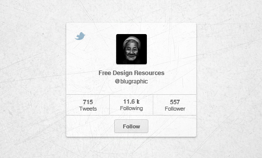 Little Clean Twitter Widget (Psd)