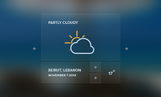 Web Weather Forecast Widget (Psd)