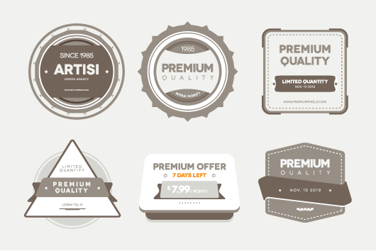 Premium Quality Badges (Vector / Psd)