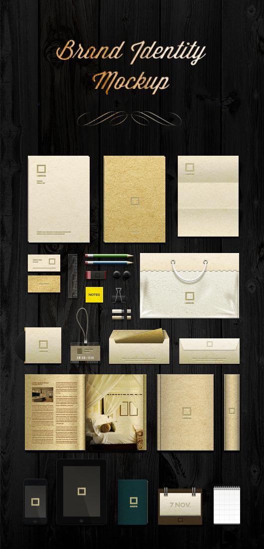 Download Brand Identity Mock Up Template Psd