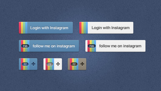 Instagram Buttons (Psd)