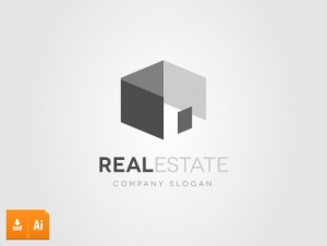Abstract House Real Estate Logo (Vector)