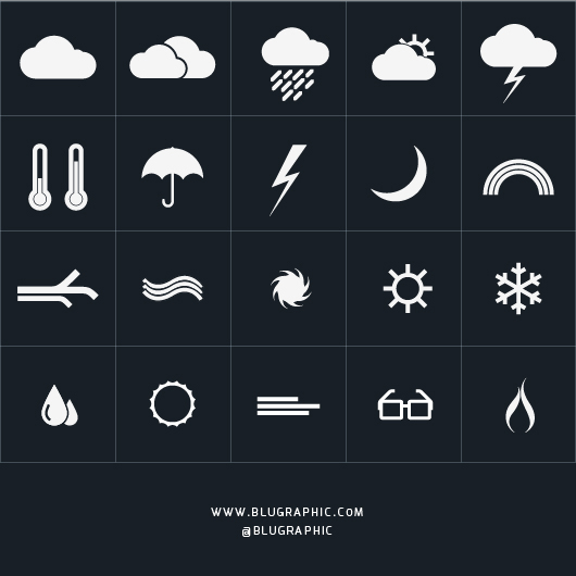 20 Weather & Environment Icons (Vector)