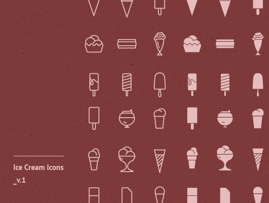 Ice Cream Icons (Vector & Psd)