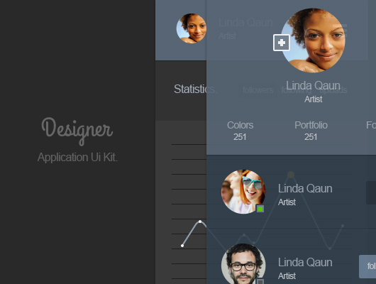 Designer Portfolio App Ui Kit (Psd)
