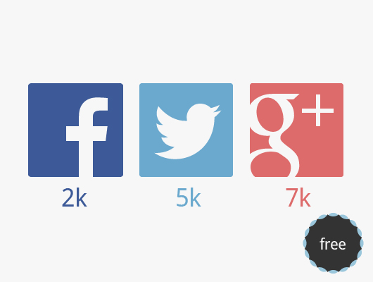 Flat Social Network Icons (Vector)