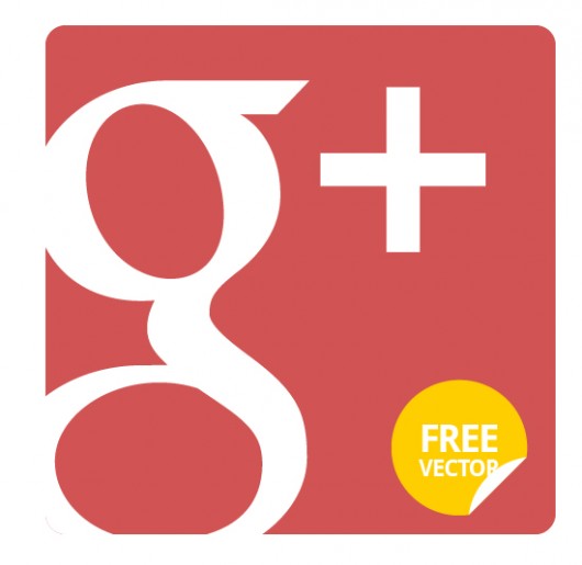 Google Plus Flat Icon (Vector)
