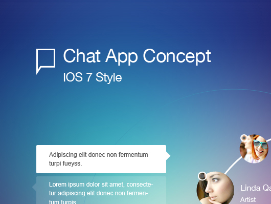 chat app ui psd