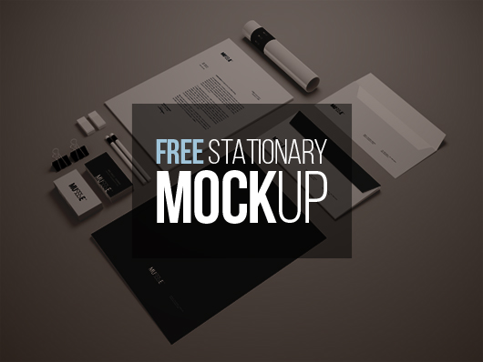 Free Stationary Mockup Template (Psd Smart Object)