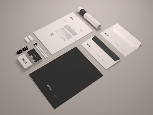 Download Free Stationary Mockup Template (Psd Smart Object)