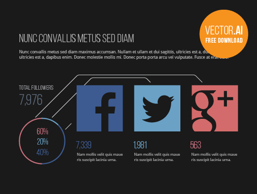 Social Media Statistics - Vector Infographic