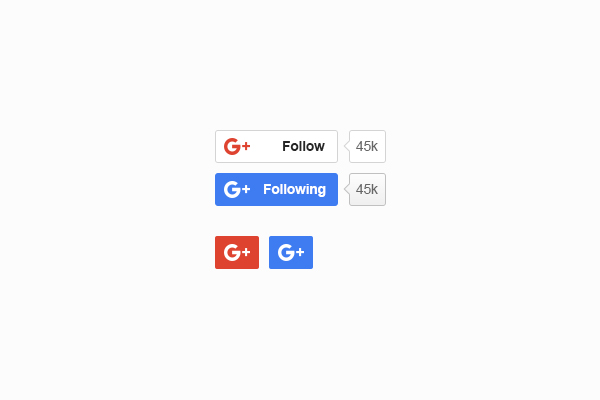 Google + Button Psd Button