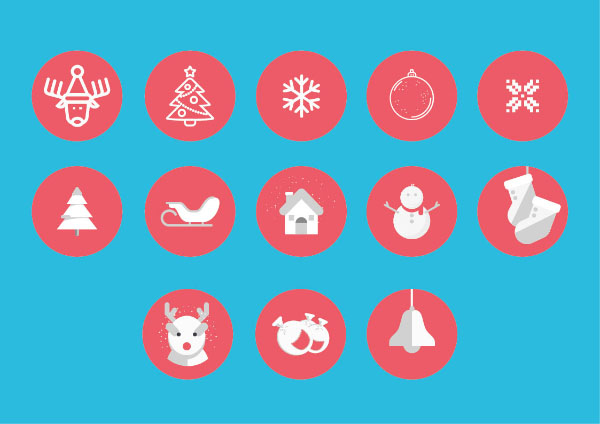 Christmas Icons 2016 vector