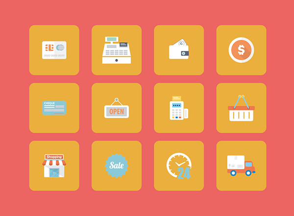 vector shopping icons