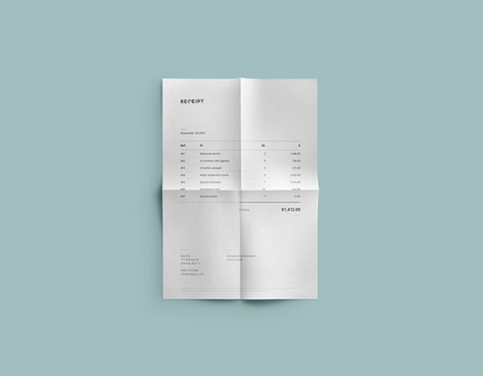 Receipt Template Design