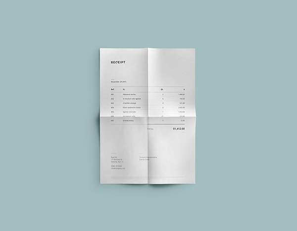 receipt, template,design