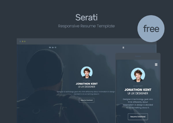 html cv template