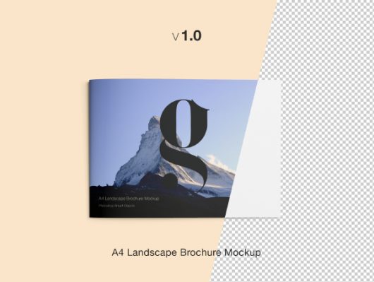 A4 Landscape Brochure Mockup