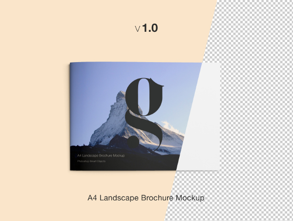 A4 Landscape Brochure Mockup