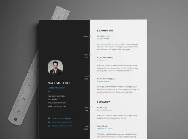 A4 free resume template