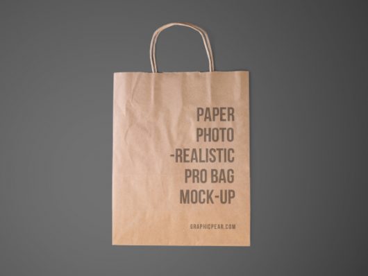 Disposable Paper Bag Mockup Disposable Paper Bag Mockup